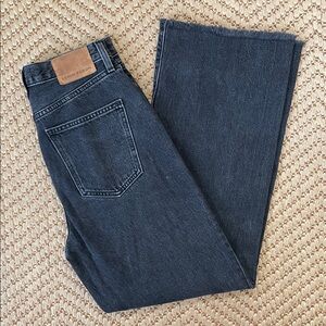 Aritzia - Denim Forum - Farrah High Rise Wide Leg Denim Jeans - Black  25x28